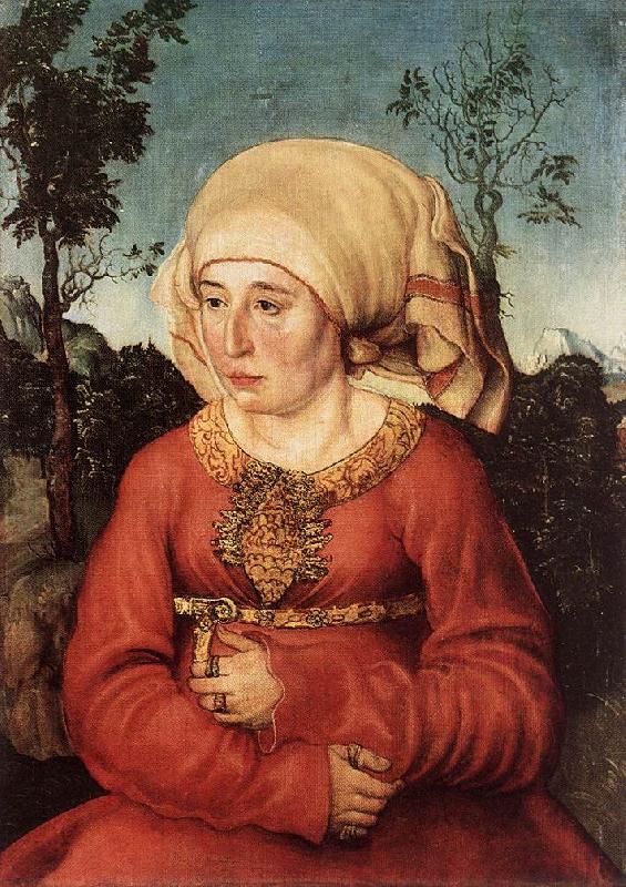 CRANACH, Lucas the Elder Portrait of Frau Reuss dgg Sweden oil painting art